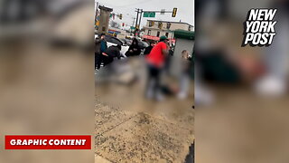 Harrowing moment bystanders try to help screaming students shot at Philadelphia bus stop