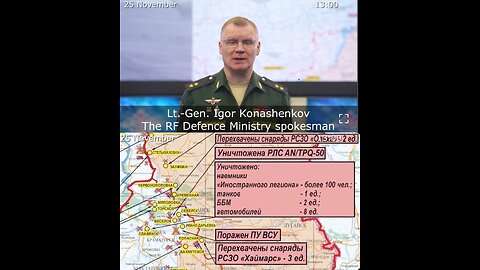 25.11.22⚡Russian Defence Ministry report on the progress of the deNAZIfication of Ukraine