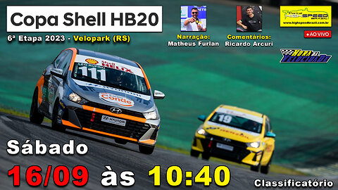 🔴 COPA SHELL HB20 | Classificatório | 6ª Etapa 2023 | Velopark (RS) | Ao Vivo