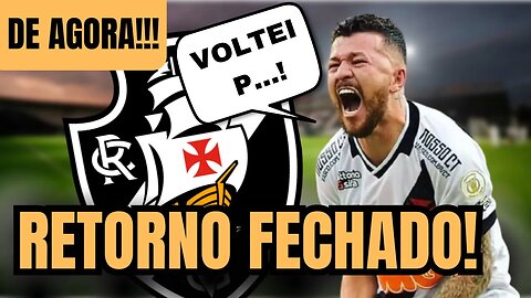 SAIU NESSE MOMENTO! VASCO ACERTA RETORNO DE ROSSI! NOTICIAS DO VASCO