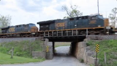 CSX Q137 Intermodal Double-Stack Train with 2 DPU's From Bascom, Ohio May 8, 2021