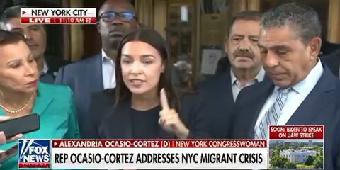 New Yorkers Express Outrage, Drown Out AOC During Discussion on Migrant Crisis