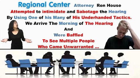 Surprised with Unwarranted Witnesses at Regional Center to intimidate & Sabotage the Hearing