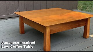 Japanese Inspired Square Coffee Table - Woodworking Furniture Project