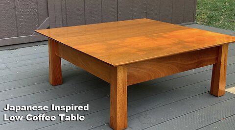 Japanese Inspired Square Coffee Table - Woodworking Furniture Project
