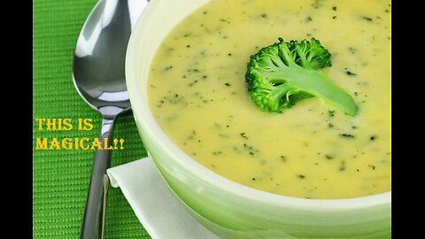 This broccoli soup is like medicine for my stomach