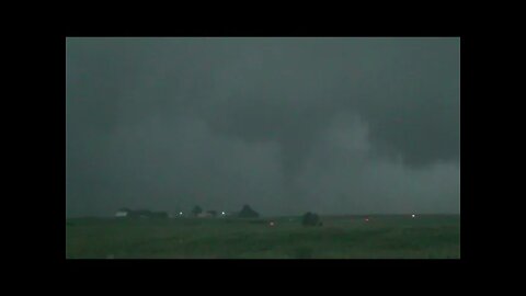Tornado with power flash near Manchester, IA