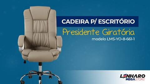 Cadeira para escritório - Lenharo Mega Store | Modelo LMS-BY-8-661-1 Taupe