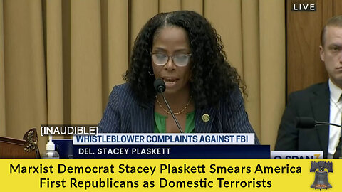 Marxist Democrat Stacey Plaskett Smears America First Republicans as Domestic Terrorists