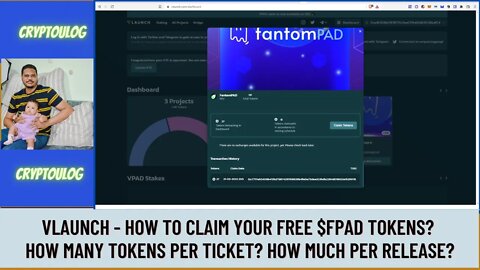 Vlaunch - How To Claim Your Free $FPAD Tokens? How Many Tokens Per Ticket? How Much Per Release?