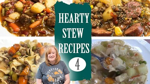 HEARTY STEW RECIPES that Wrap you up like a Blanket. Stove Top or Crockpot Recipes