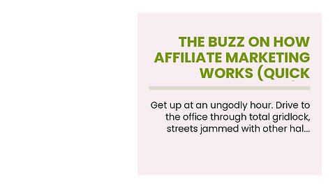 The Buzz on How Affiliate Marketing Works (Quick Guide) - ThirstyAffiliates