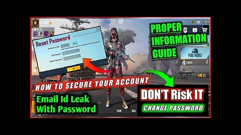 How To Secure Your Pubg Mobile Account, Full INFORMATION VIDEO Guide TO SAVE YOUR ACCOUNT IN Hindi