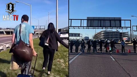 Protestor's Block The Entrance To Chicago's O'Hare Airport & People Walk To Make Their Flights! ✈️