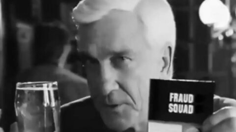 Leslie Nielsen as Frank Drebin in "Fraud Squad!" Red Rock Cider commercials