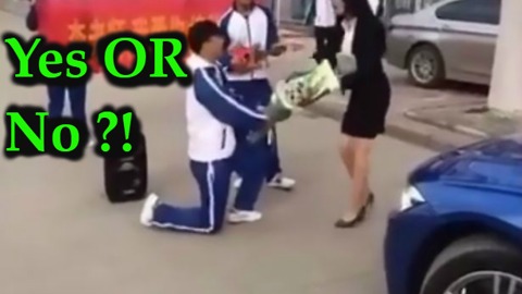 Embarrassed teacher rejects teenage student's inappropriate and bizarre marriage proposal at school