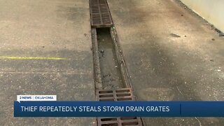 Thief Reportedly Steals From Storm Drain Grates