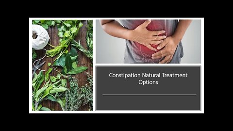 Constipation Natural Treatment Options