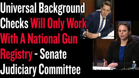 Universal Background Checks Will Only Work With A National Gun Registry - Senate Judiciary Committee