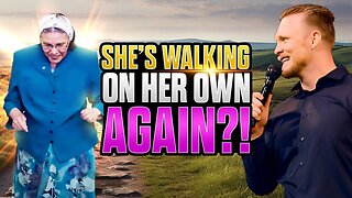 Woman WALKS by FAITH and NOT her WALKER!!
