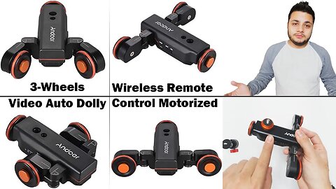 Andoer 3-Wheels Wireless Remote Control Motorized Camera Video Auto Dolly | The Unboxing Journey