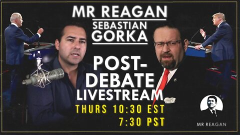 Post-Debate Live Stream With Sebastian Gorka