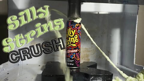 Silly String Crushed by Hydraulic Press