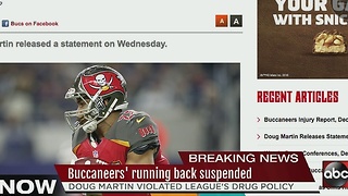 Bucs' running back Doug Martin suspended for violating league's drug policy