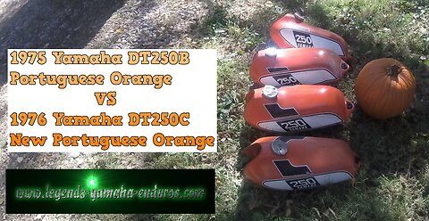 1975 Yamaha DT250B Portuguese Orange VS 1976 Yamaha DT250C New Portuguese Orange