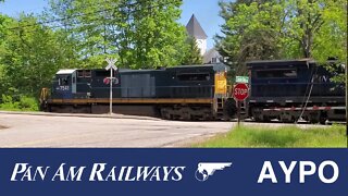 PanAm Railways AYPO Through Downtown Rollinsford, New Hampshire with "Ukraine Unit"