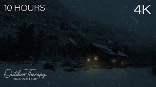 Blizzard on Altausseer See | Howling Wind & Blowing Snow Ambience | RELAX | STUDY | SLEEP