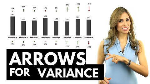 Excel Arrow Variance Chart: Dynamic Arrows in Chart to Show Change to Previous Year / Budget