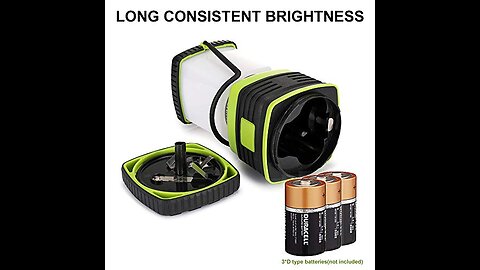 Consciot Ultra Bright LED Camping Lantern with 1000LM, D Battery Powered, 4 Light Modes, IPX4 W...