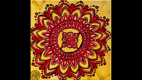 'Mandala 4' Original Art Painting Timelapse 10-25-23