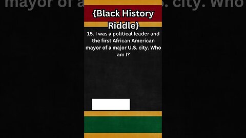 Black History Riddle 015