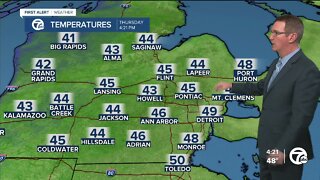 Showers increase through Friday