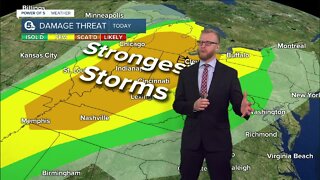 Strong to severe weather possible Wednesday