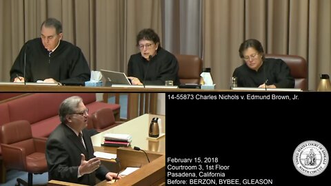 Charles Nichols v. Edmund Brown, Jr., California Open Carry Lawsuit Oral Argument 2-15-2018