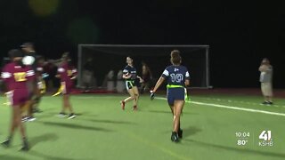 North Kansas City schools kick off girls flag football season