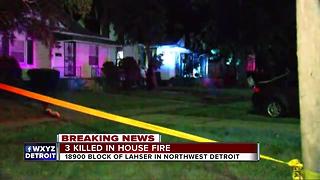 Three killed in fire in Northwest Detroit