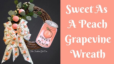 Wonderful Wreaths: Peach Grapevine Wreath | Easy Grapevine Wreath