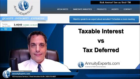 How taxable & tax deferred interest compounding effects overall accumulation values. Fixed Annuities