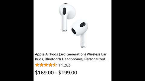 Apple AirPods (3rd Generation) Wireless Ear Buds, Bluetooth Headphones