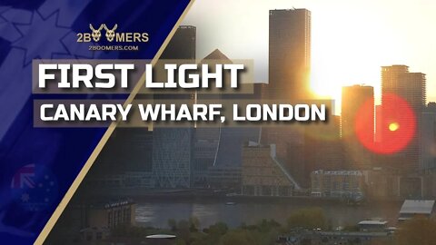 4K FIRST LIGHT CANARY WHARF LONDON BY DJI AIR 2S DJI MINI 2