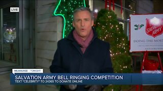 Steve Chamraz works Red Kettle outside Milwaukee Public Market