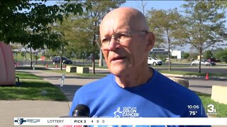 Those affected by colon cancer share their stories at Sunday's Boxer 500 5K walk/run