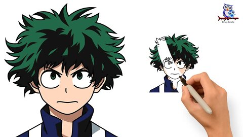 How To Draw Zuku Midoriya Deku My Hero Academia - Easy Art Tutorial