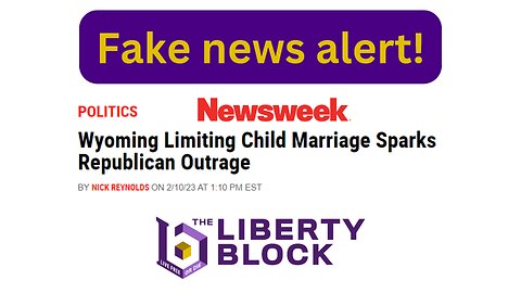 Newsweek promotes fake news about Republicans and child marriage???