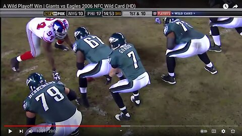 NFL Game of the Week Eagles VS Giants 2006 Wild Card Playoofs