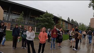 University of Idaho: Agnostics, Homosexuals & Mockers Gather As I Exalt Jesus In The Rain, One Demon Possessed Student Goes Absolutely Crazy In Front of Me
